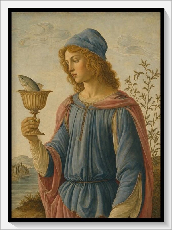 Botticelli Tarot „Bube der Kelche"