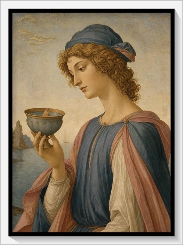 Botticelli Tarot „Bube der Kelche"