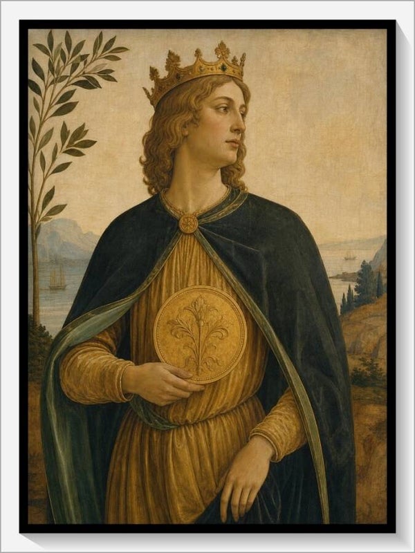 Botticelli Tarot „König der Münzen"