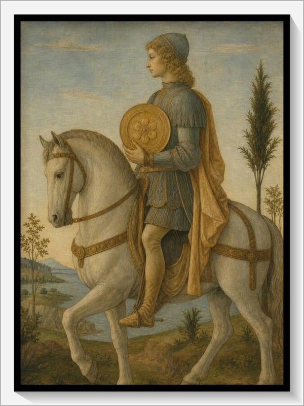 Botticelli Tarot „Ritter der Münzen"
