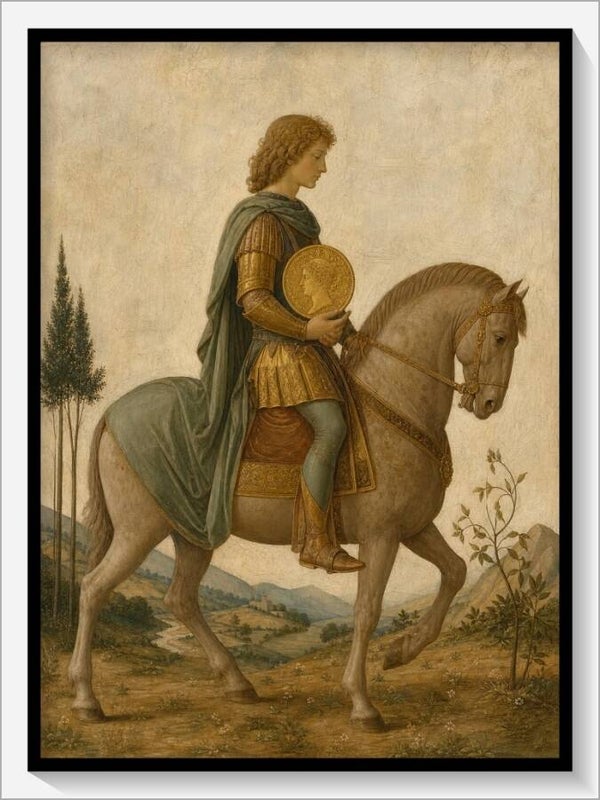 Botticelli Tarot „Ritter der Münzen"