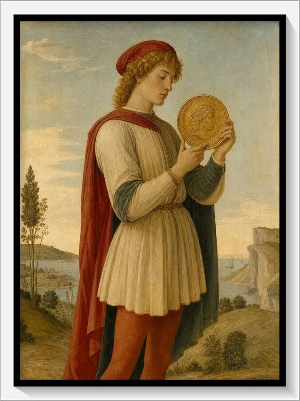 Botticelli Tarot „Bube der Münzen"