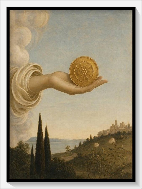 Botticelli Tarot „As der Münzen"