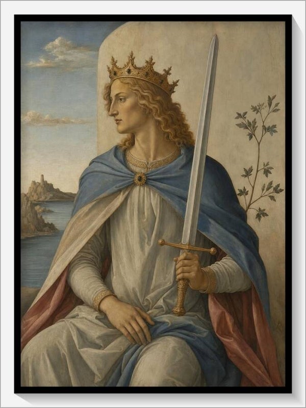 Botticelli Tarot „König der Schwerter"