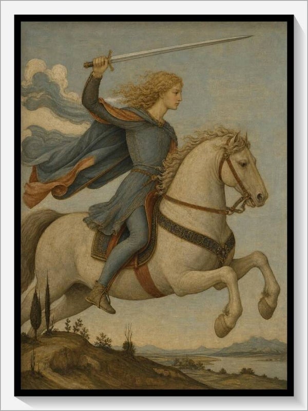 Botticelli Tarot „Ritter der Schwerter"