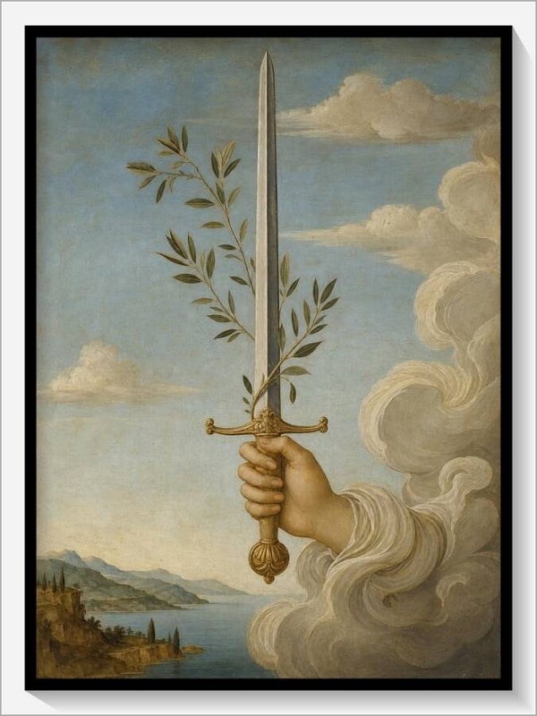 Botticelli Tarot „As der Schwerter"