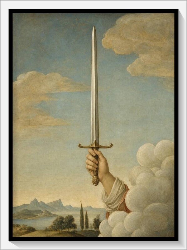 Botticelli Tarot „As der Schwerter"