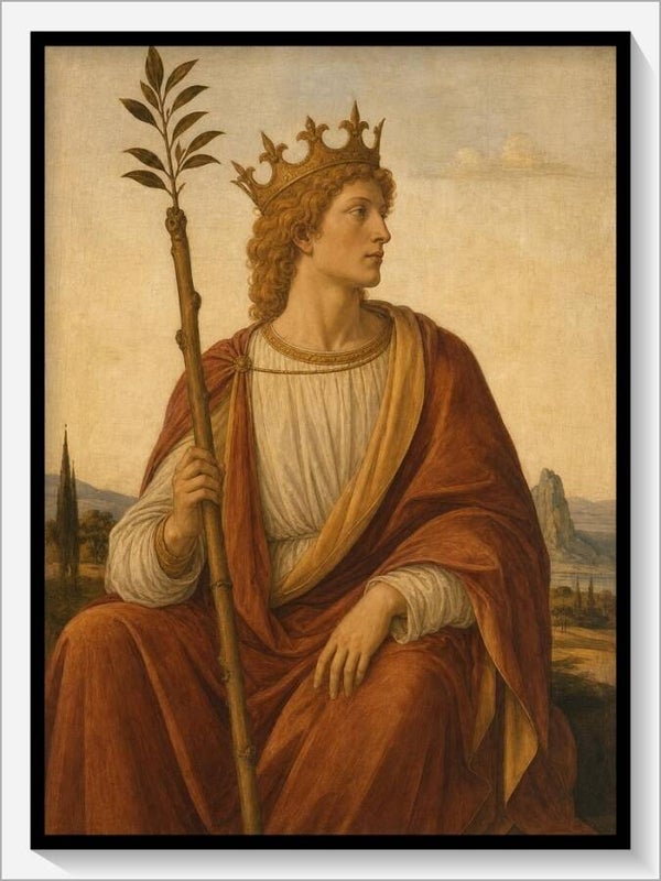 Botticelli Tarot „König der Stäbe"