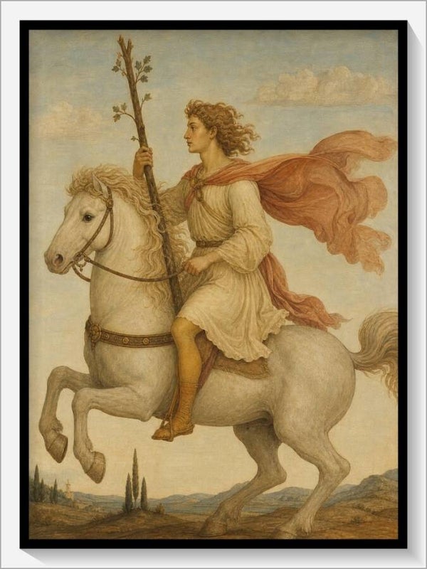 Botticelli Tarot „Ritter der Stäbe"