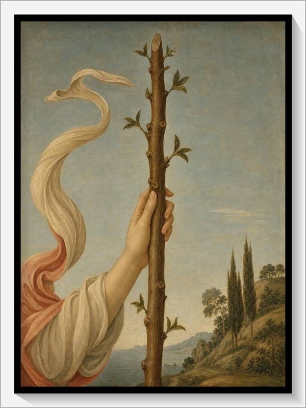 Botticelli Tarot „As der Stäbe"