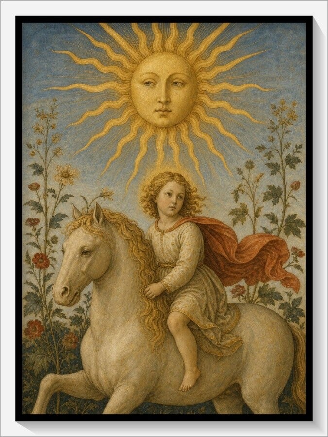 Botticelli Tarot „XIX Die Sonne"