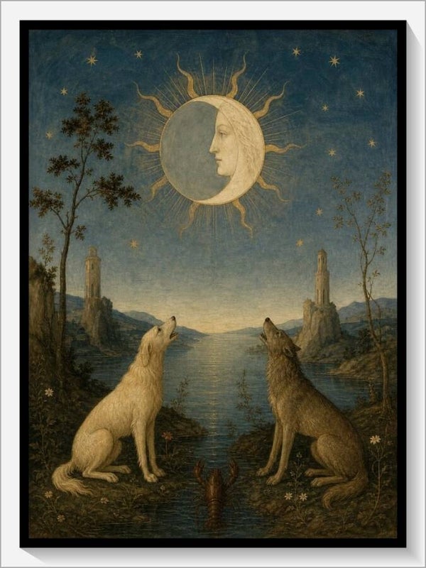 Botticelli Tarot „XVIII Der Mond"