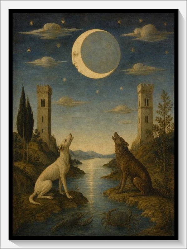 Botticelli Tarot „XVIII Der Mond"