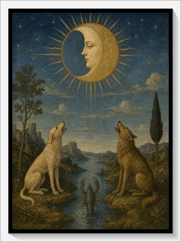 Botticelli Tarot „XVIII Der Mond"