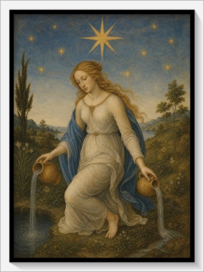 Botticelli Tarot „XVII Der Stern"