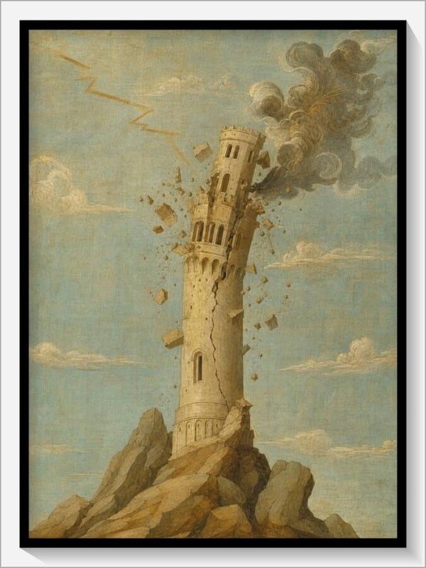 Botticelli Tarot „XVI Der Turm"