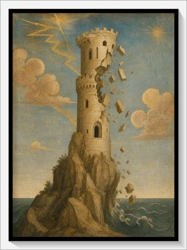 Botticelli Tarot „XVI Der Turm"