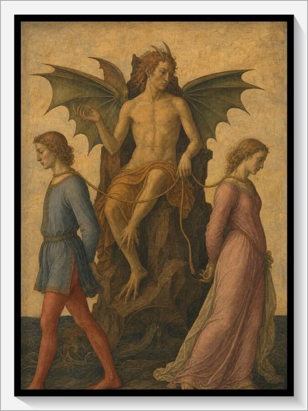 Botticelli Tarot „XV Der Teufel"