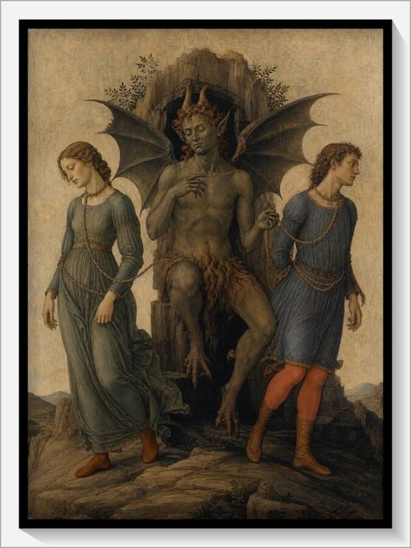 Botticelli Tarot „XV Der Teufel"