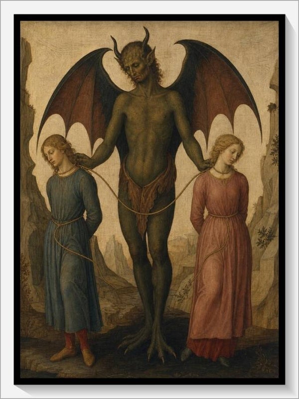 Botticelli Tarot „XV Der Teufel"