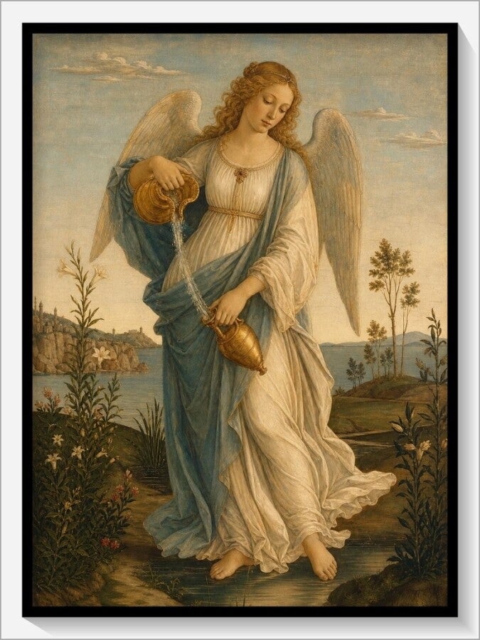 Botticelli Tarot „XIV Die Mäßigkeit"