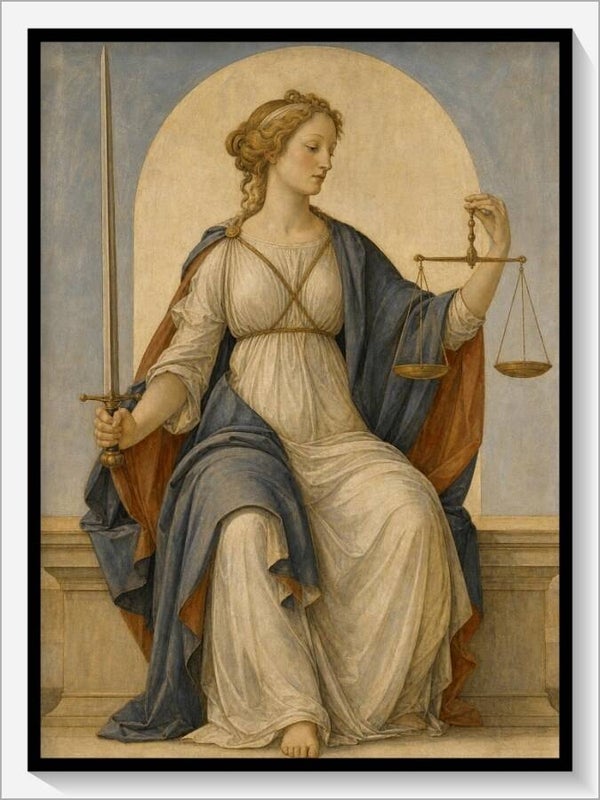 Botticelli Tarot „XI Die Gerechtigkeit“