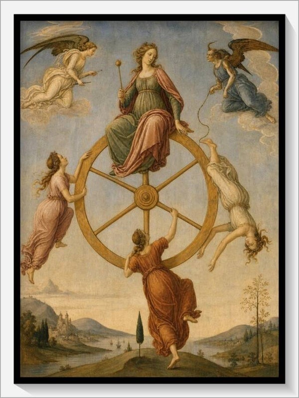 Botticelli Tarot „X Das Schicksalsrad“