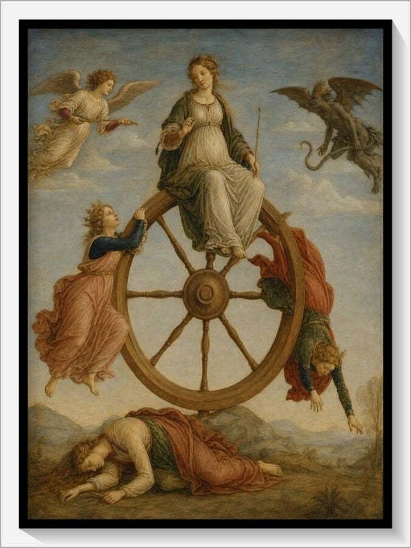 Botticelli Tarot „X Das Schicksalsrad“