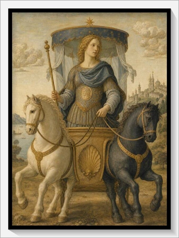 Botticelli Tarot „VII Der Wagen“
