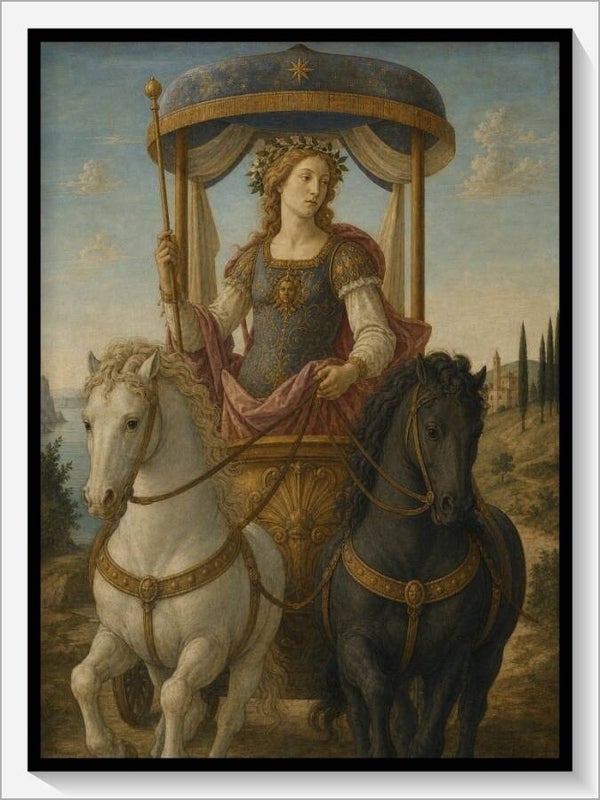 Botticelli Tarot „VII Der Wagen“