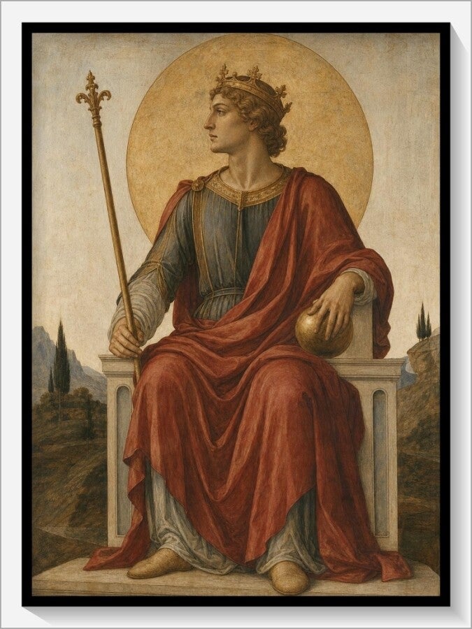 Botticelli Tarot „IV Der Herrscher“