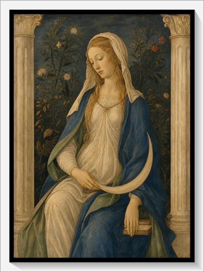 Botticelli Tarot „II Die Hohepriesterin“