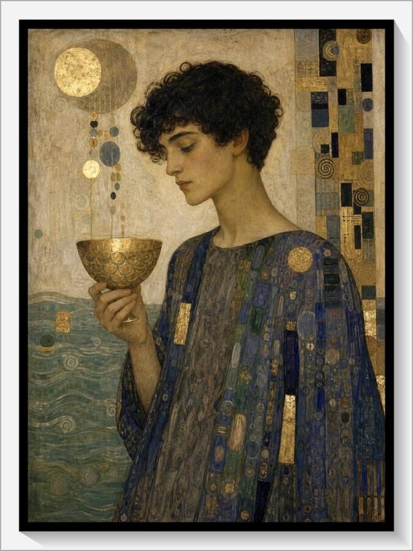 Klimt Tarot „Bube der Kelche“