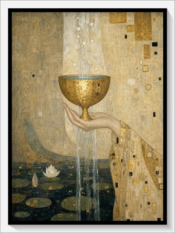 Klimt Tarot „As der Kelche“