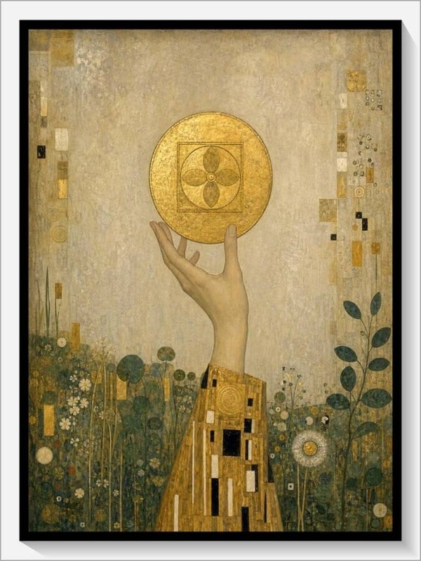 Klimt Tarot „As der Münzen“