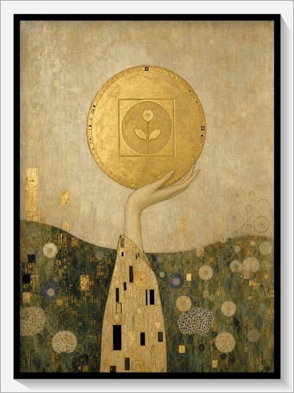 Klimt Tarot „As der Münzen“