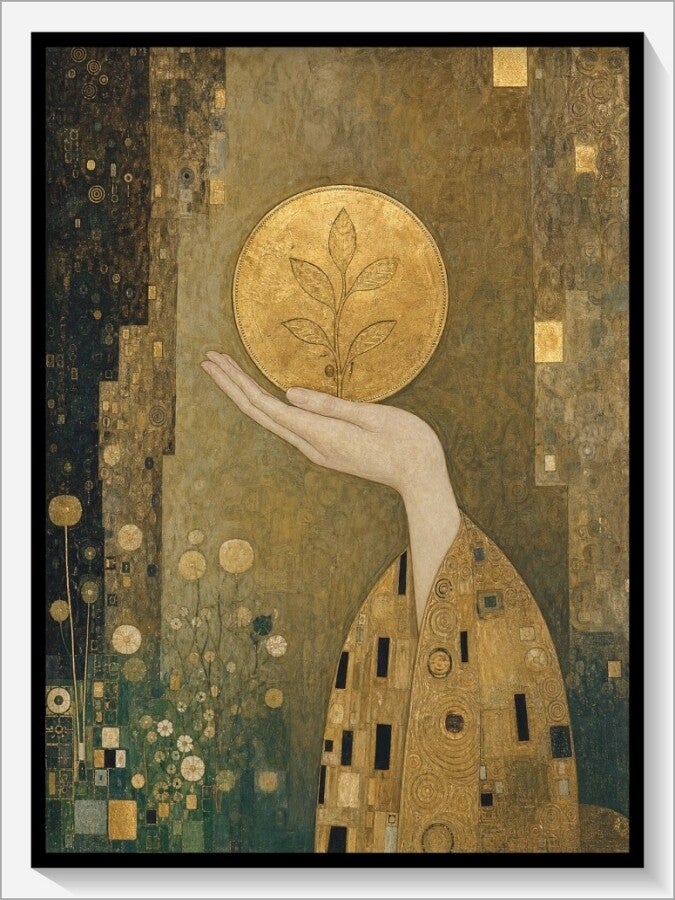 Klimt Tarot „As der Münzen“
