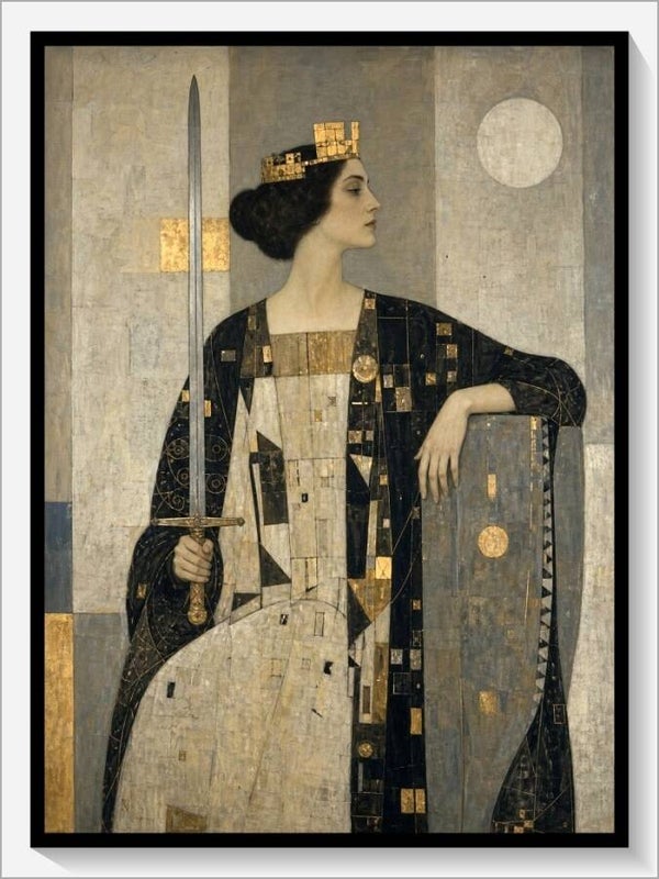 Klimt Tarot „Königin der Schwerter“