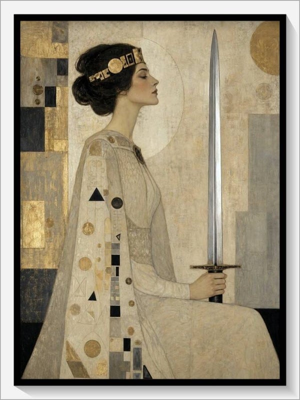 Klimt Tarot „Königin der Schwerter“