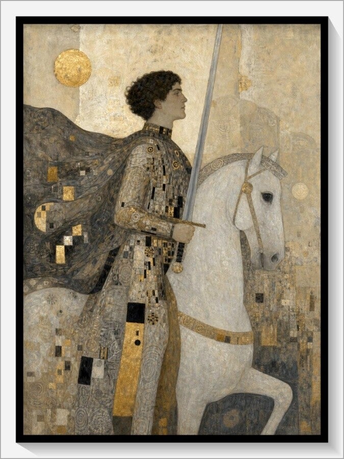 Klimt Tarot „Ritter der Schwerter“