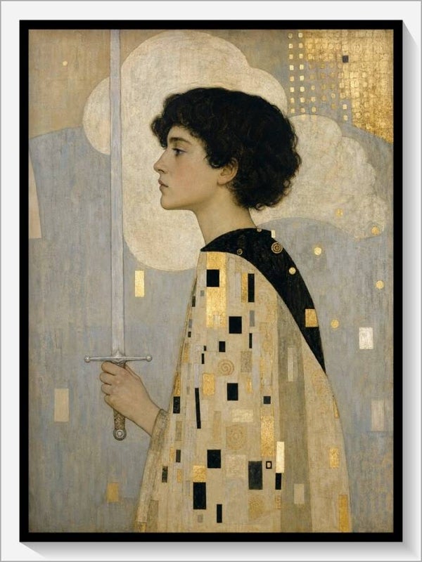 Klimt Tarot „Bube der Schwerter“