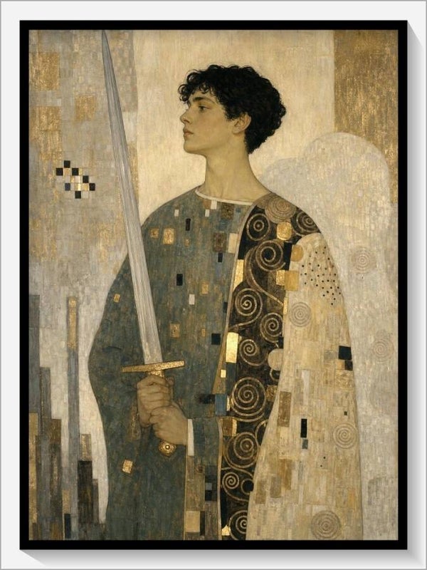 Klimt Tarot „Bube der Schwerter“