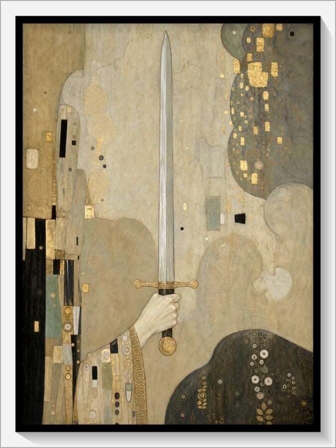 Klimt Tarot „As der Schwerter“