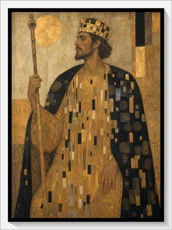 Klimt Tarot „König der Stäbe“