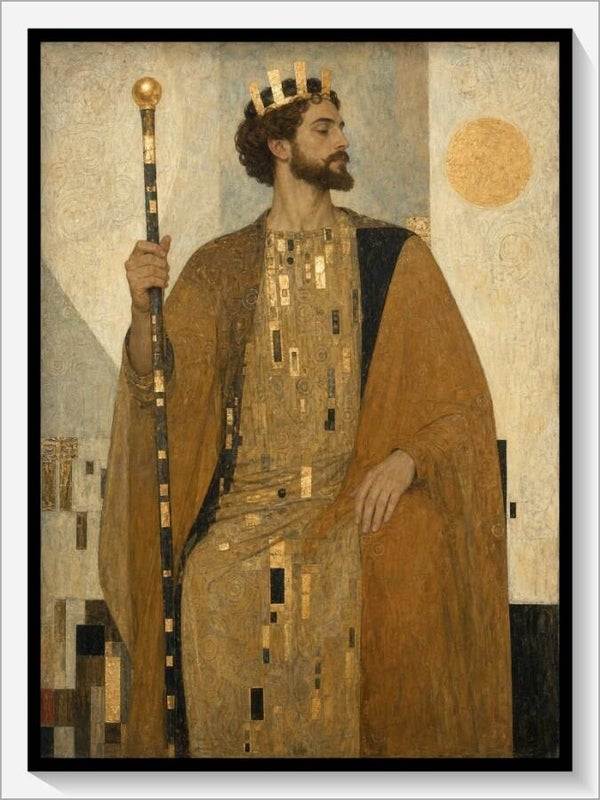 Klimt Tarot „König der Stäbe“