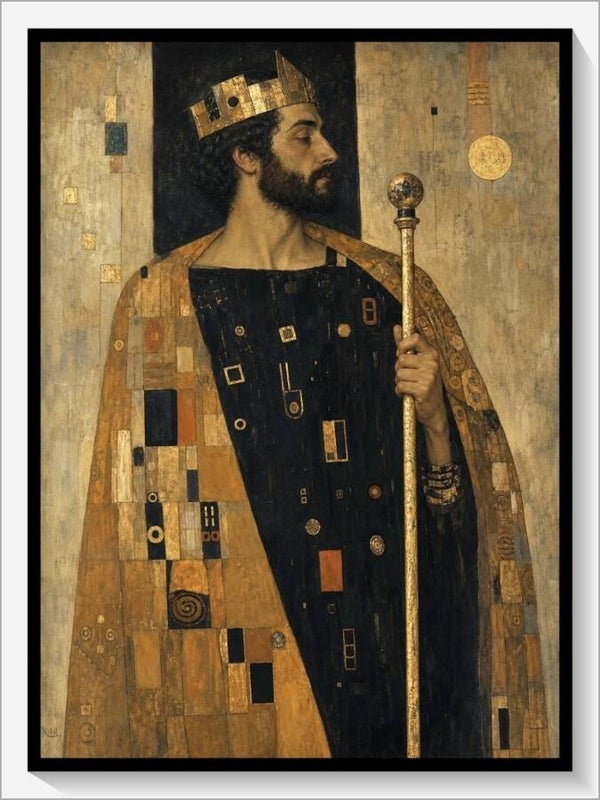 Klimt Tarot „König der Stäbe“