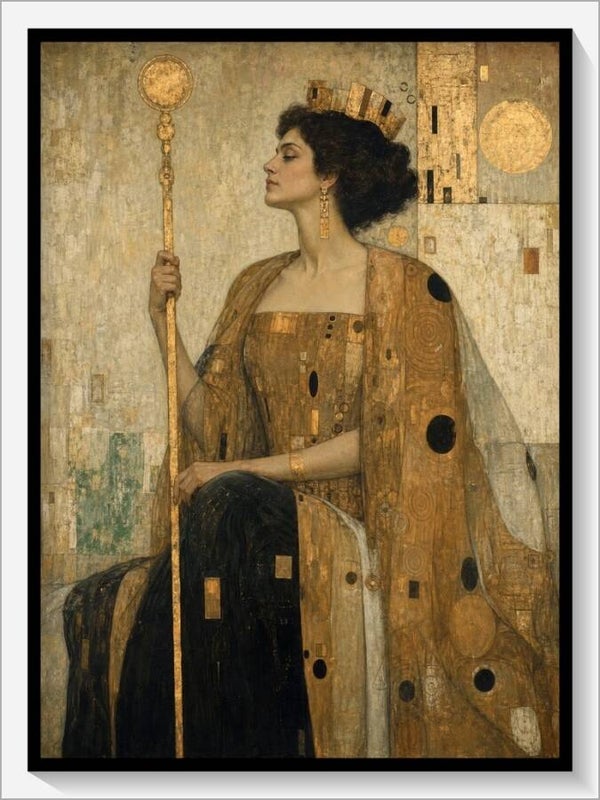 Klimt Tarot „Königin der Stäbe“