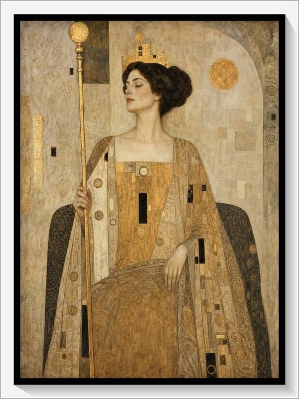 Klimt Tarot „Königin der Stäbe“