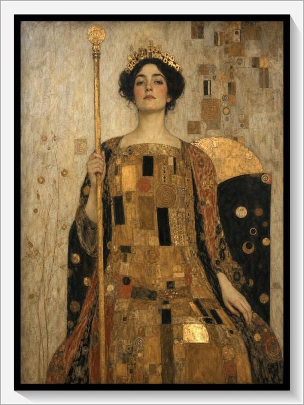Klimt Tarot „Königin der Stäbe“