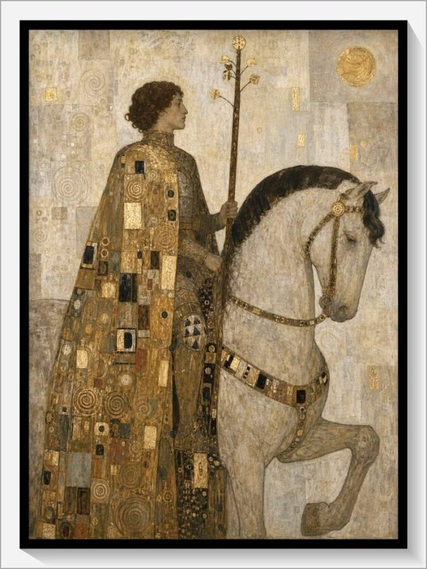 Klimt Tarot „Ritter der Stäbe“